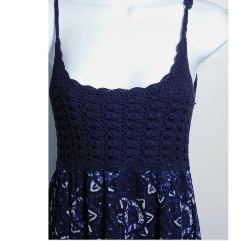 John Robshaw Lucky Brand Crochet Maxi Dress - Picture 5 of 10